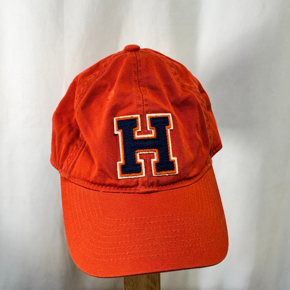Houston Astros Baseball Cap Orange Blue H Only No Star Cotton Legacy Strapback